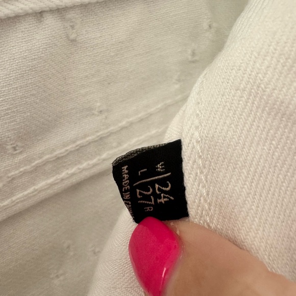 Abercrombie & Fitch Cream Textured Trousers - Picture 3 of 3